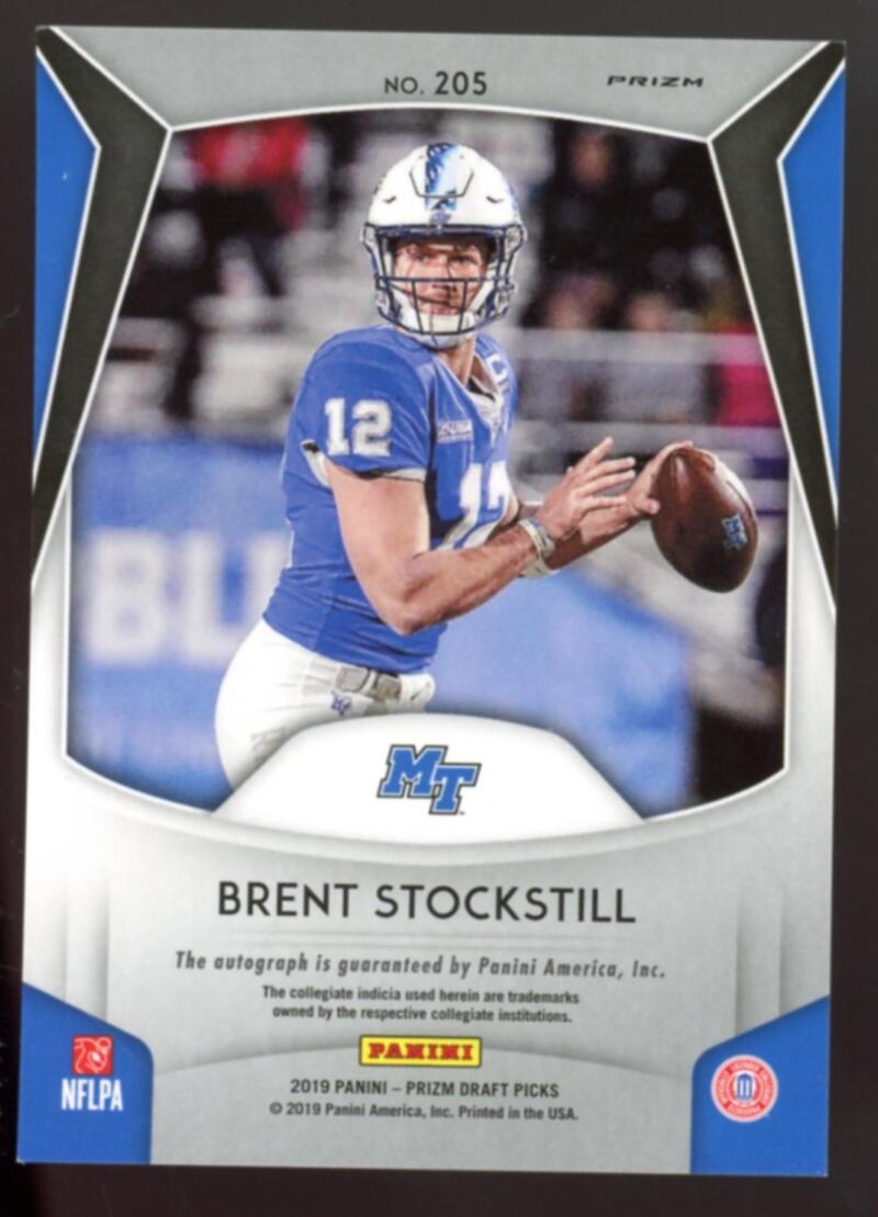 2019 Panini Contenders Draft Picks #286 Brent Stockstill Auto RC V99003 Image 2