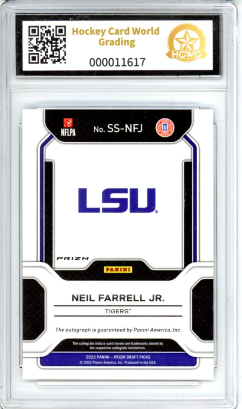 2022 Prizm Draft Picks Sensational Signatures Green Neil Farrell Jr. HCWG 9 Image 2
