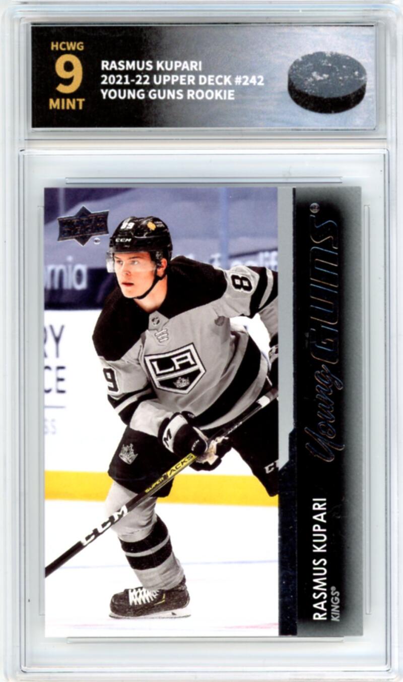 2021-22 Upper Deck #242 Rasmus Kupari Young Guns RC - Graded HCWG 9 Image 1