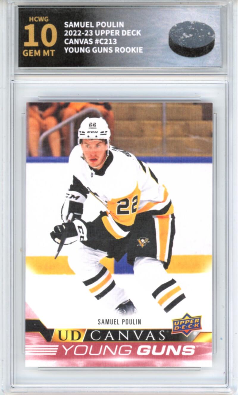 2022-23 Upper Deck UD Canvas #C213 Samuel Poulin Young Guns RC - HCWG 10 Image 1