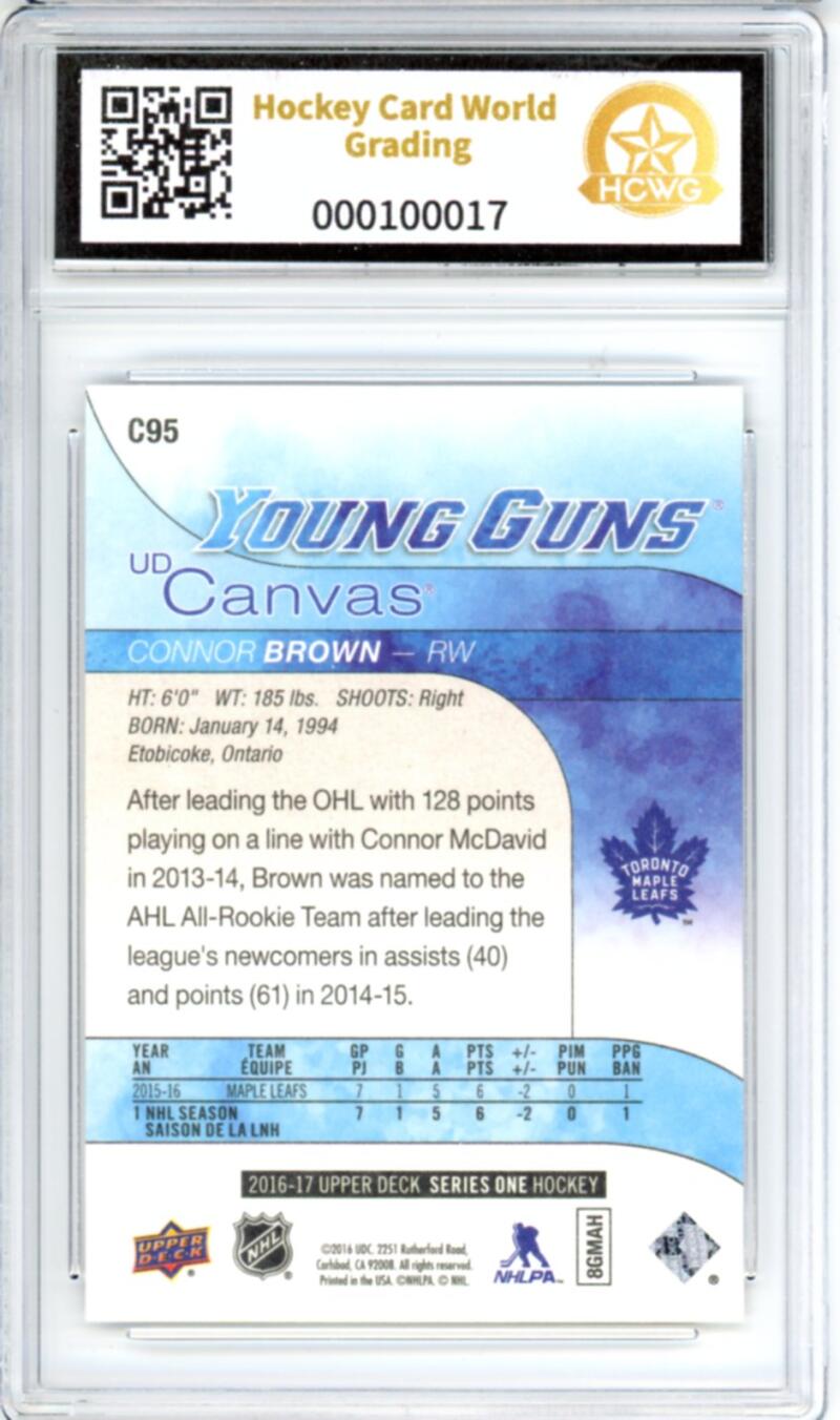 2016-17 Upper Deck UD Canvas #C95 Connor Brown Young Guns RC - HCWG 10 Image 2