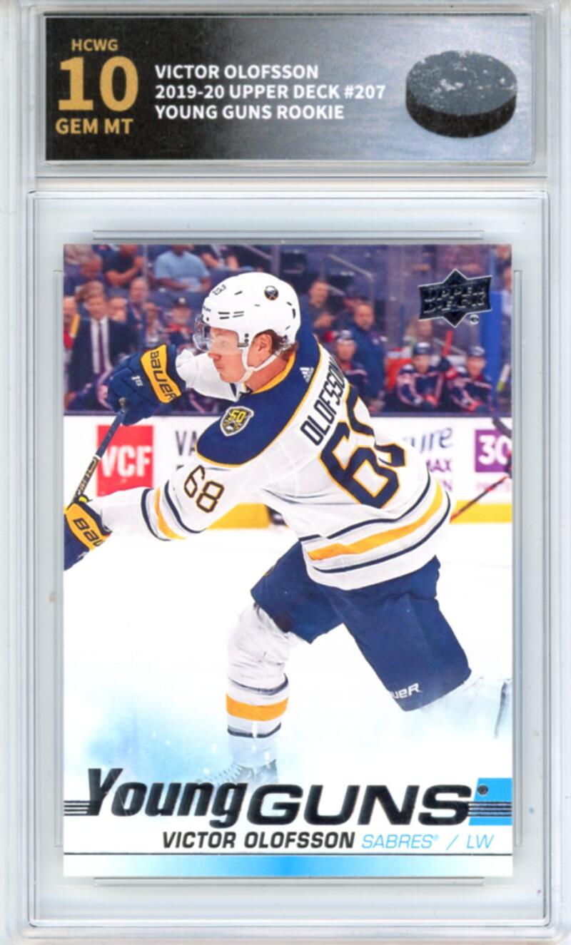 2019-20 Upper Deck #207 Victor Olofsson Young Guns RC - Graded HCWG 10 Image 1