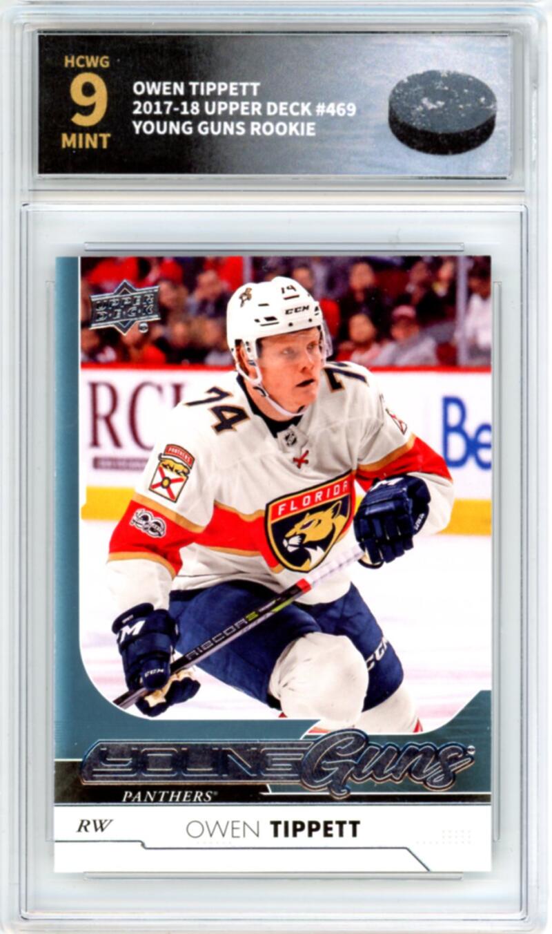 2017-18 Upper Deck #469 Owen Tippett Young Guns RC - Graded HCWG 9 Image 1