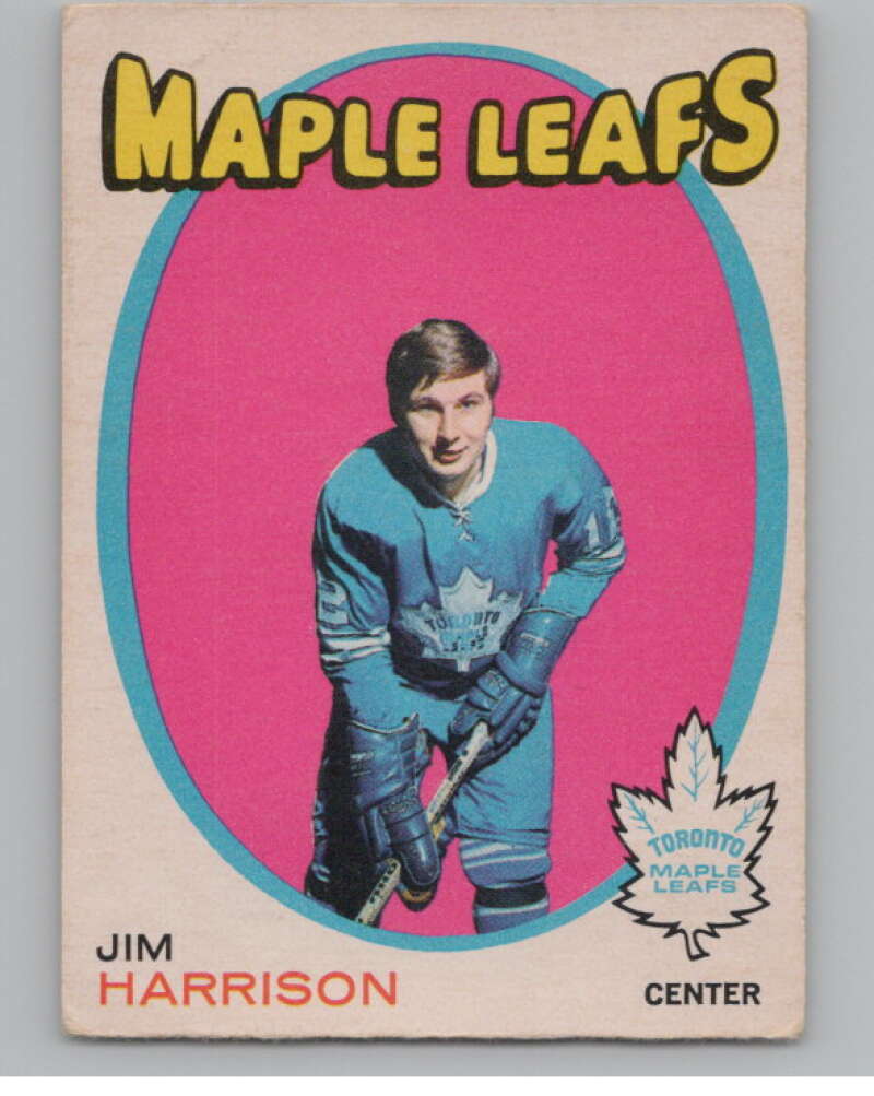 1971-72 O-Pee-Chee #10 Jim Harrison Toronto Maple Leafs V99013 Image 1