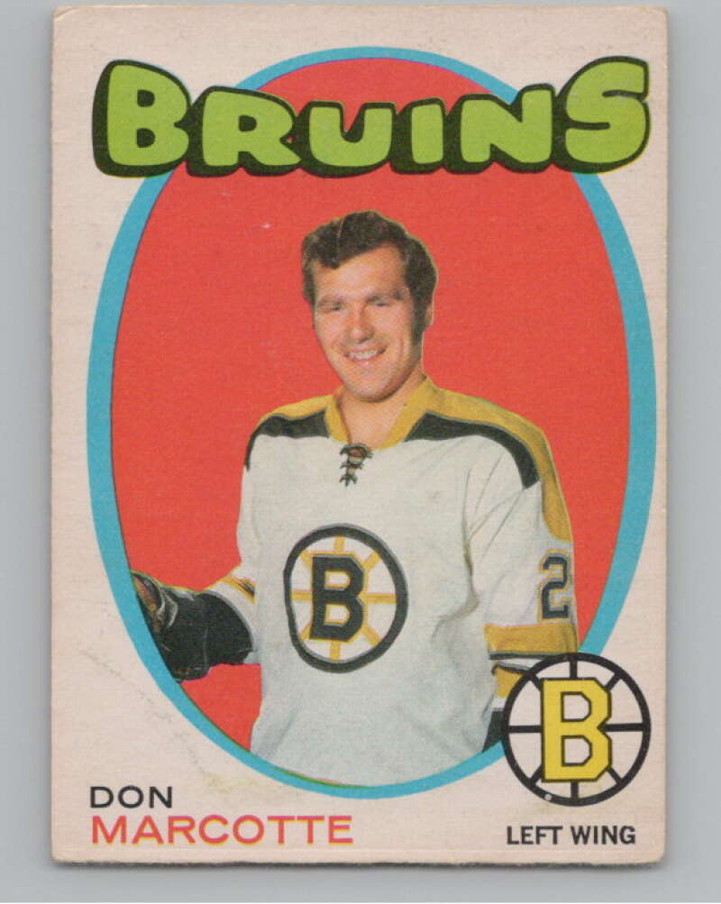 1971-72 O-Pee-Chee #176 Don Marcotte Boston Bruins V99034 Image 1