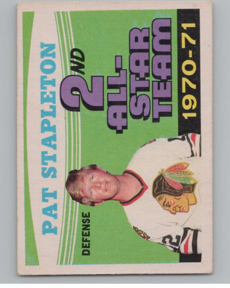 1971-72 O-Pee-Chee #258 Pat Stapleton AS Chicago Blackhawks V99063 Image 1