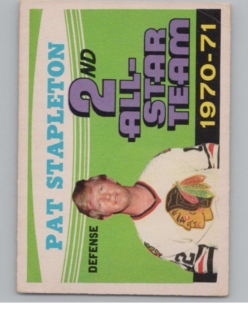 1971-72 O-Pee-Chee #258 Pat Stapleton AS Chicago Blackhawks V99064 Image 1