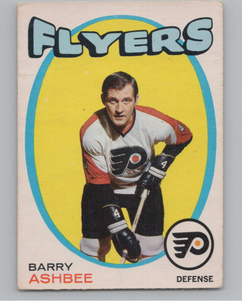1971-72 O-Pee-Chee #104 Barry Ashbee RC Rookie Philadelphia Flyers V99133 Image 1