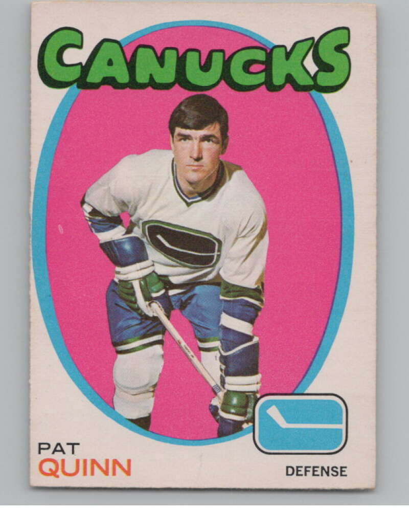 1971-72 O-Pee-Chee #122 Pat Quinn Vancouver Canucks V99142 Image 1