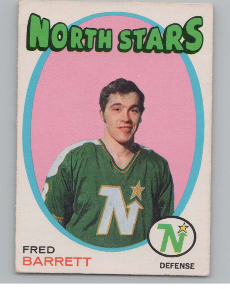 1971-72 O-Pee-Chee #128 Fred Barrett RC Rookie North Stars V99145 Image 1