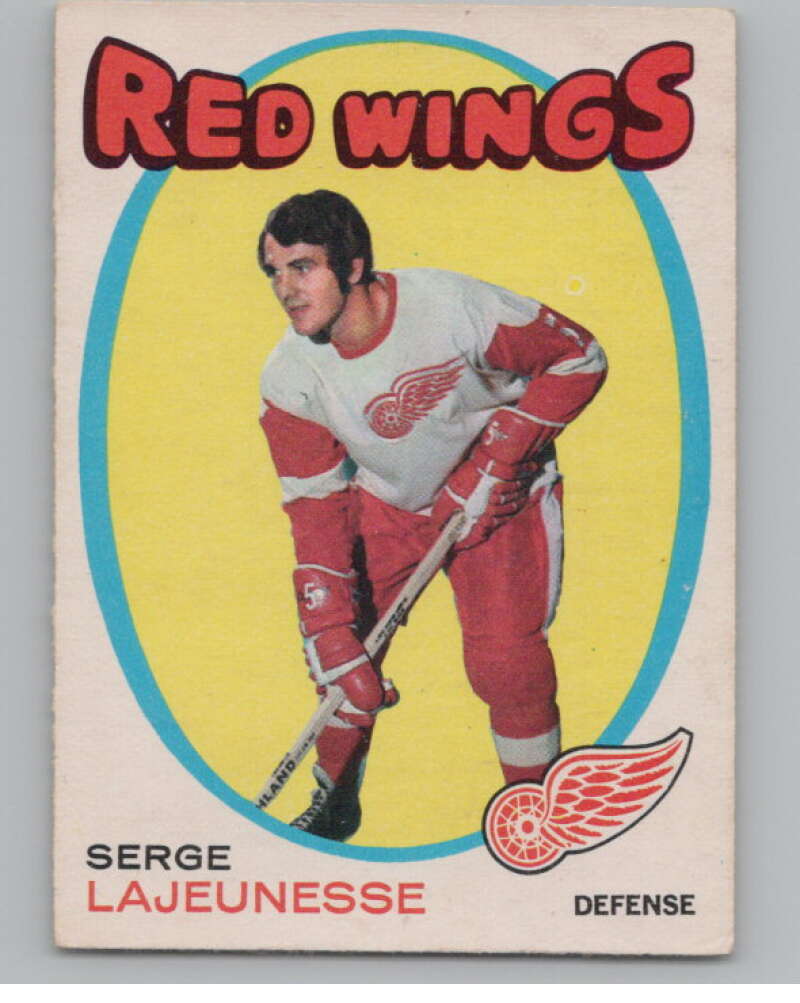 1971-72 O-Pee-Chee #136 Serge Lajeunesse RC Rookie Red Wings V99150 Image 1