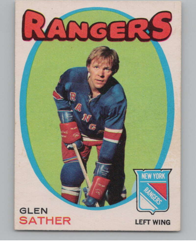 1971-72 O-Pee-Chee #221 Glen Sather New York Rangers V99193 Image 1