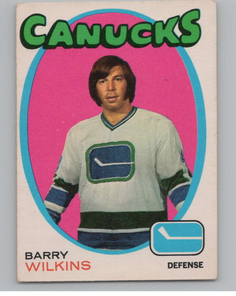 1971-72 O-Pee-Chee #230 Barry Wilkins RC Rookie Vancouver Canucks V99199 Image 1