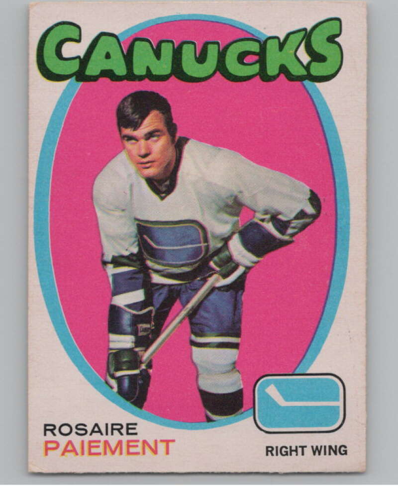 1971-72 O-Pee-Chee #233 Rosaire Paiement Vancouver Canucks V99202 Image 1