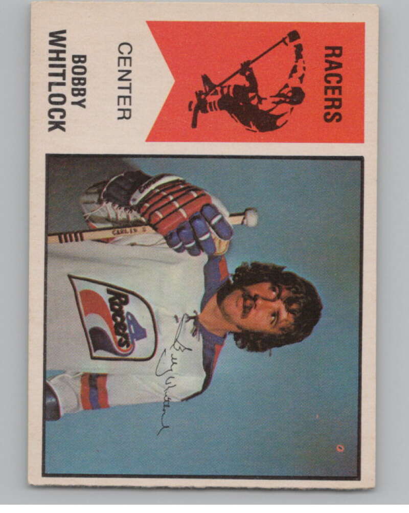 1974-75 O-Pee-Chee WHA #12 Bob Whitlock RC Rookie Racers V99216 Image 1