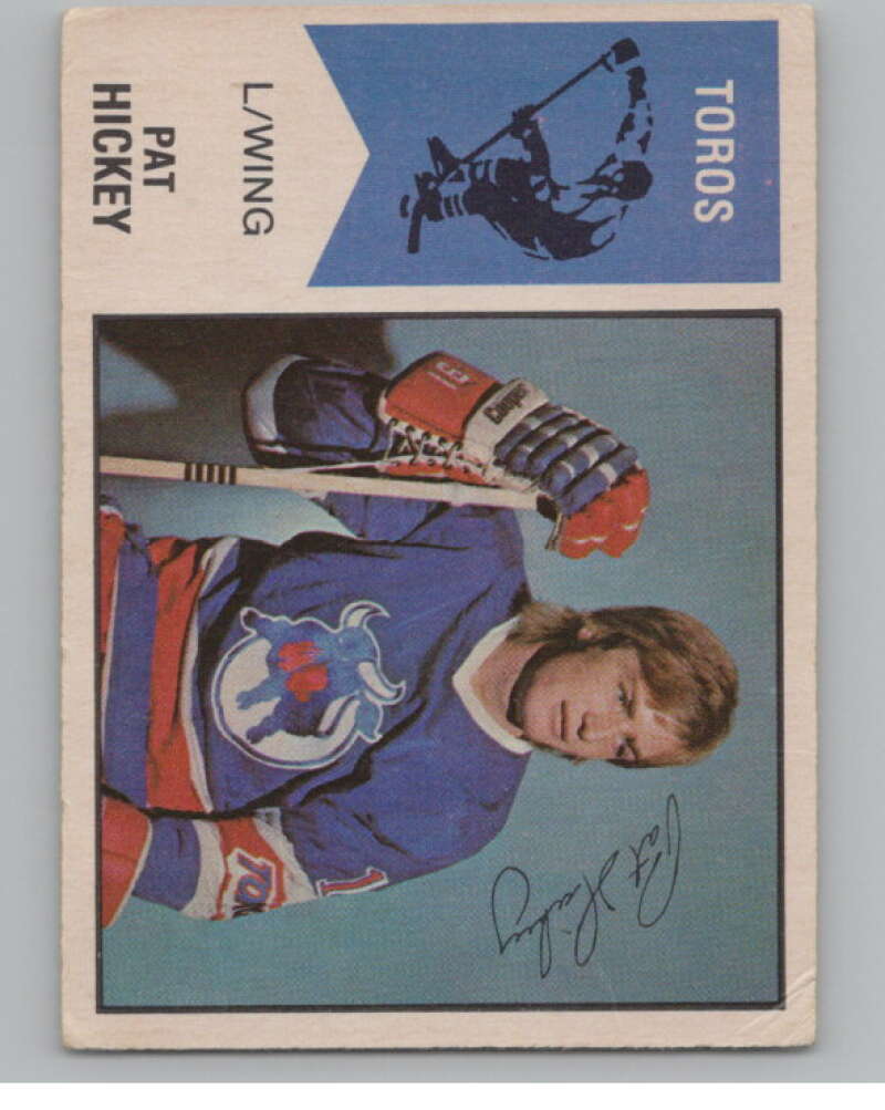 1974-75 O-Pee-Chee WHA #24 Pat Hickey RC Rookie Toronto Toros V99220 Image 1