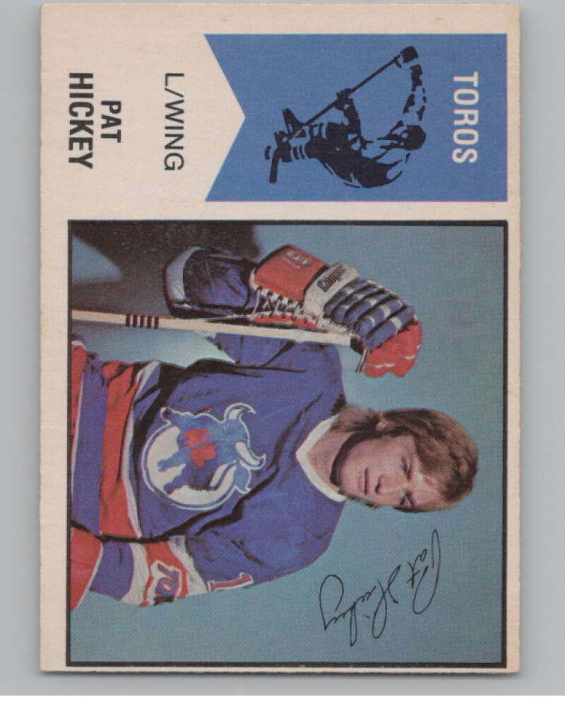 1974-75 O-Pee-Chee WHA #24 Pat Hickey RC Rookie Toronto Toros V99221 Image 1