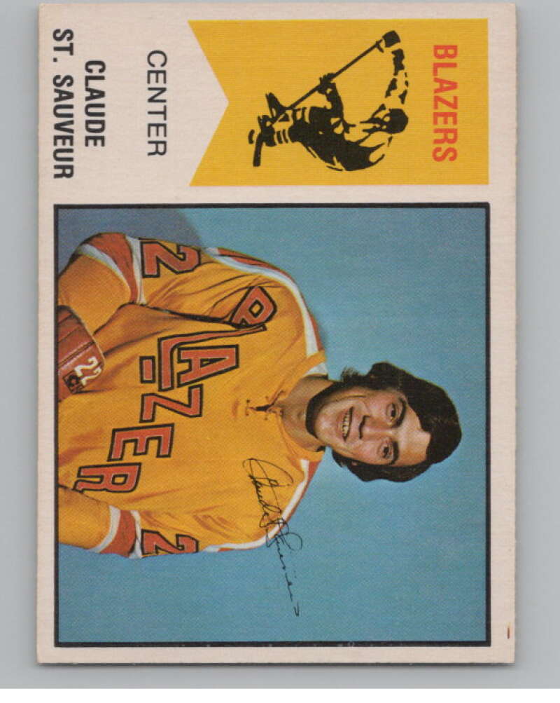 1974-75 O-Pee-Chee WHA #62 Claude St. Sauveur RC Rookie Blazers V99242 Image 1