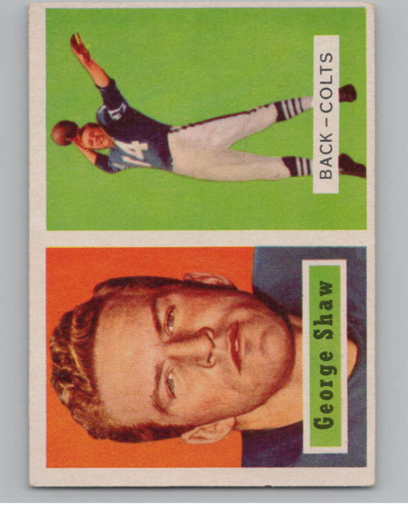 1957 Topps #115 George Shaw Baltimore Colts 101027 Image 1