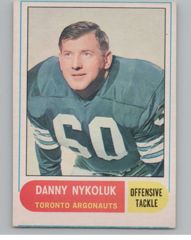 1968 O-Pee-Chee CFL #41 Danny Nykoluk Toronto Argonauts 101053 Image 1