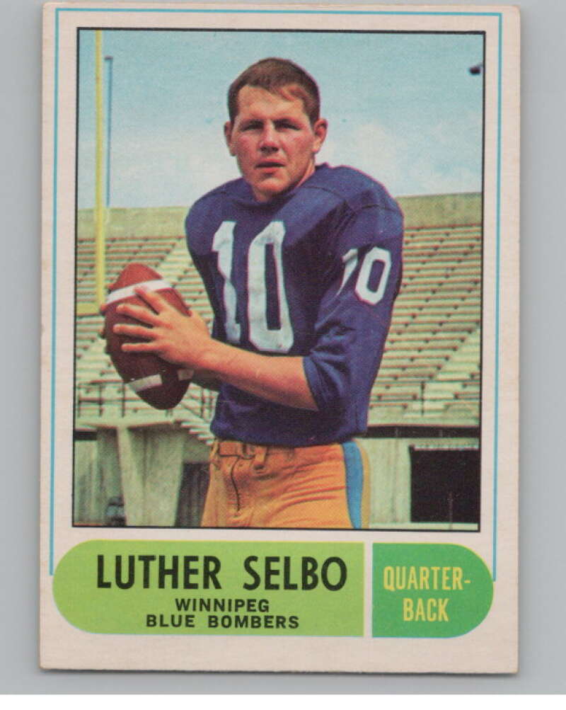 1968 O-Pee-Chee CFL #71 Luther Selbo Winnipeg Blue Bombers 101058 Image 1