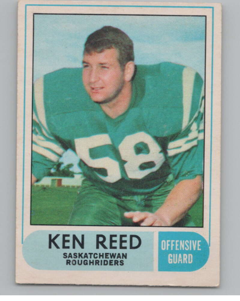 1968 O-Pee-Chee CFL #93 Ken Reed Saskatchewan Roughriders 101063 Image 1