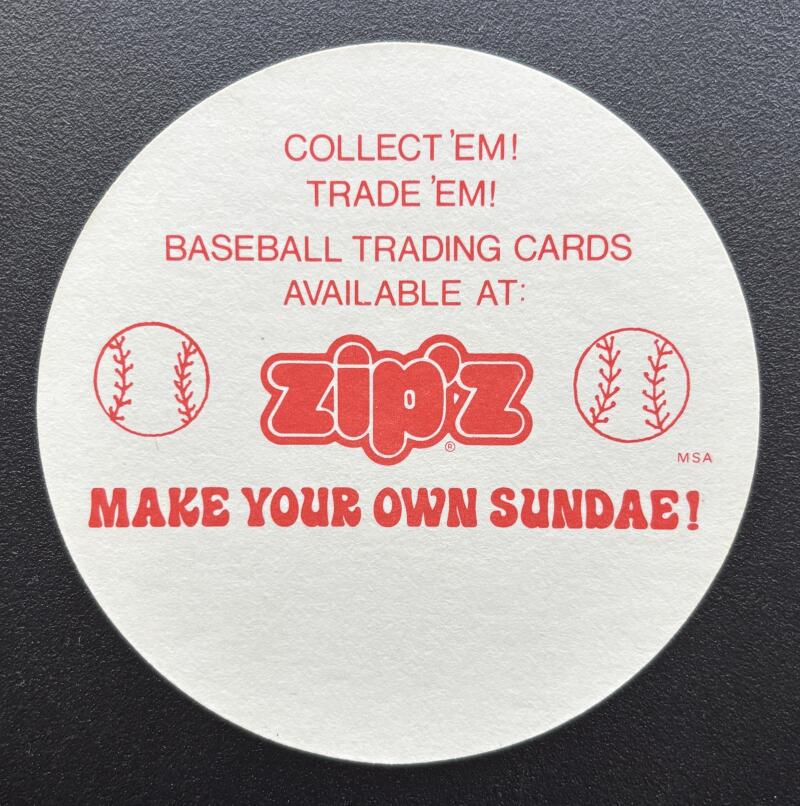 1976 MSA Buckmans Zipz Discs Dave Conception Baseball Cincinnati Reds Image 2