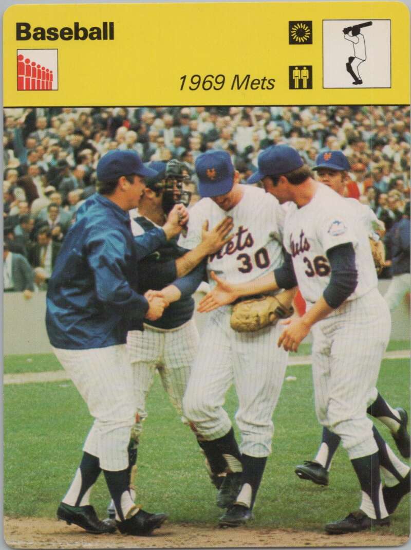 1977 Sportscaster #216 1969 Mets Baseball Photo Card Image 1