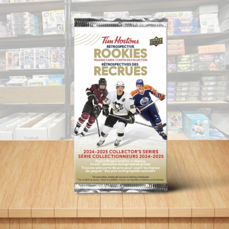2024-25 Upper Deck Tim Hortons Retro Rookie Hockey Hobby Pack - Canadian Exclusive Image 1