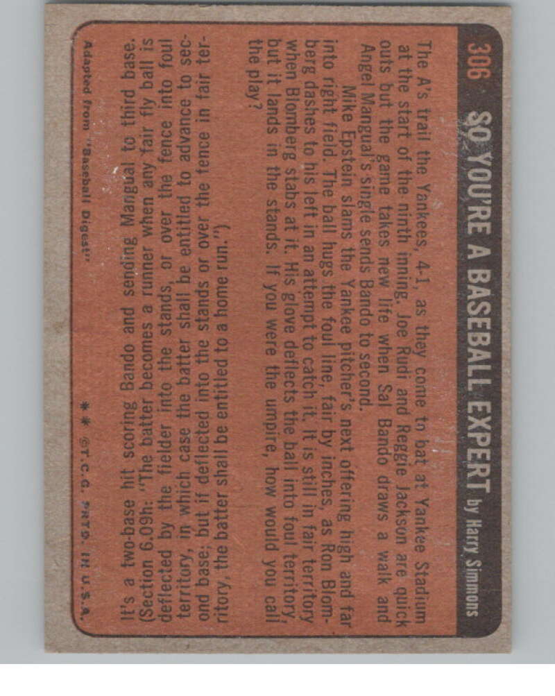 1972 Topps #306 Ken Boswell IA New York Mets V101413 Image 2