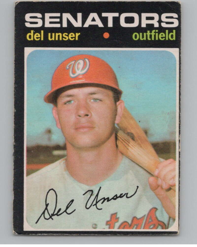 1971 O-Pee-Chee #33 Del Unser Washington Senators V101496 Image 1