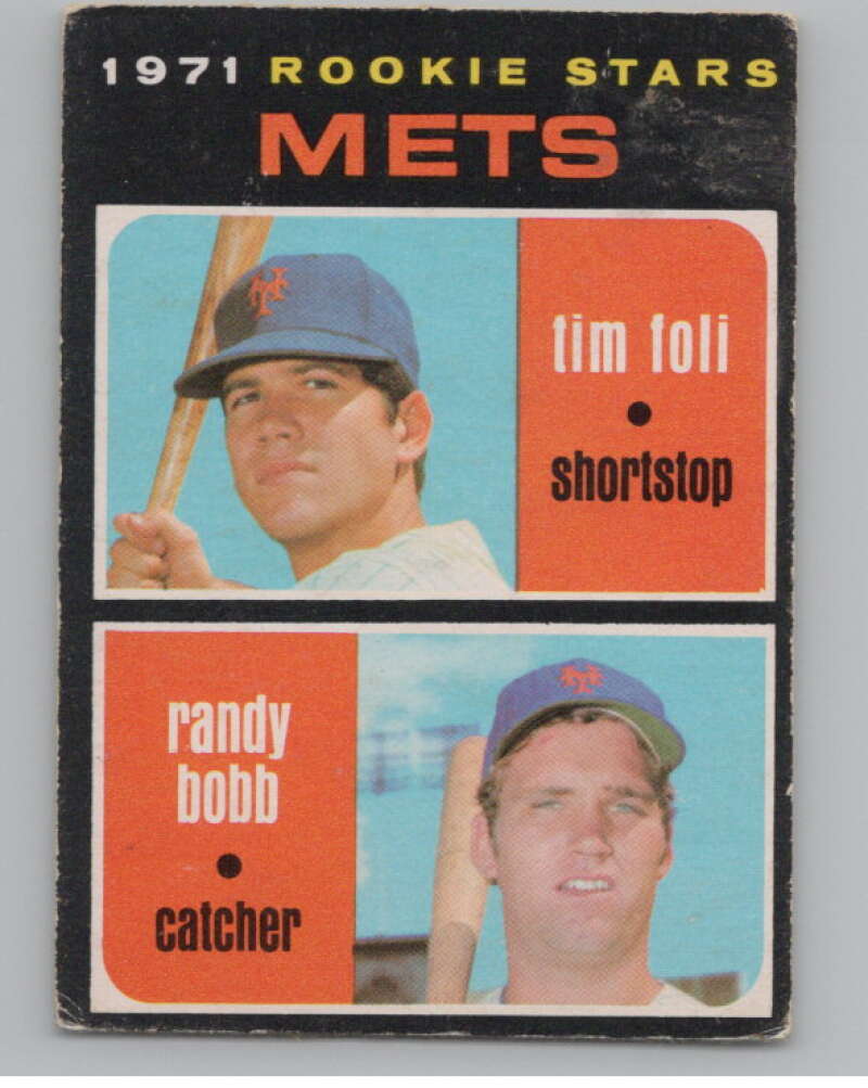 1971 O-Pee-Chee #83 Tim Foli/Randy Bobb RC Rookie Mets V101509 Image 1