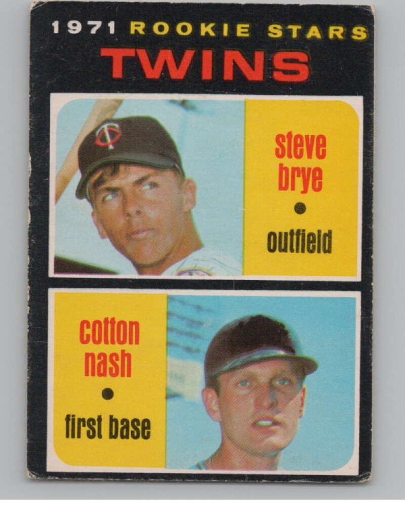 1971 O-Pee-Chee #391 Steve Brye/Cotton Nash RC Rookie Twins V101555 Image 1