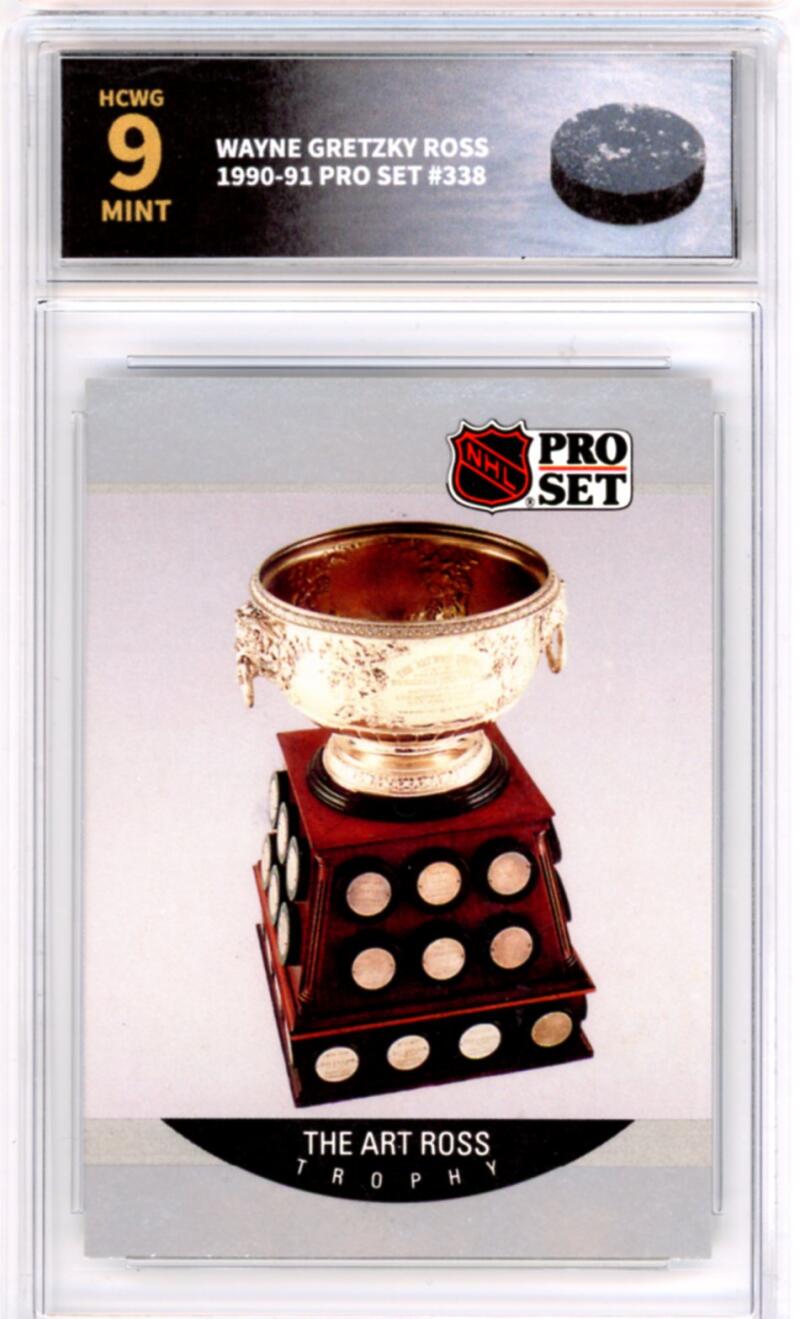 1990-91 Pro Set #338 Wayne Gretzky Art Ross - Graded HCWG 9 Image 1