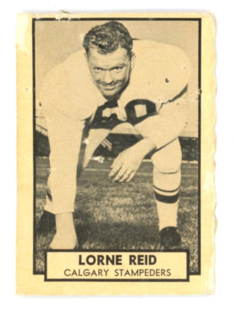 1962 Topps CFL #33 Lorne Reid Football Trading Card V103086 Image 1