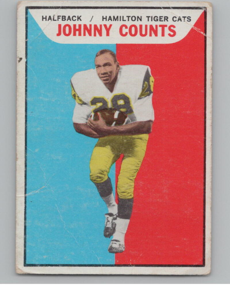 1965 Topps CFL #49 Johnny Counts Football Trading Card V103091 Image 1