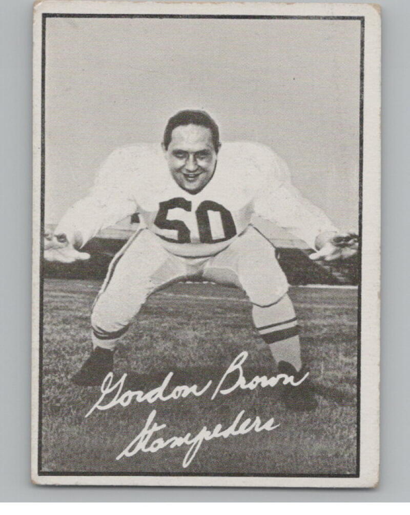 1961 Topps CFL #17 Gordon Brown Football Trading Card V103098 Image 1
