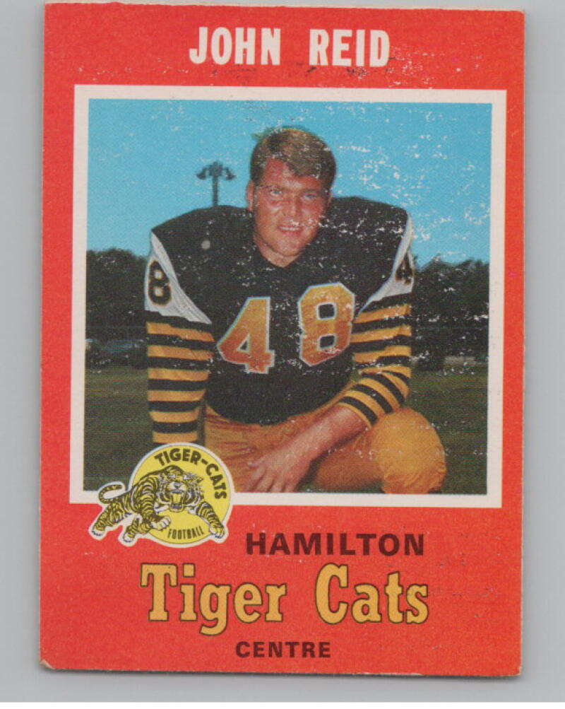 1971 O-Pee-Chee CFL #74 John Reid Football Trading Card V103106 Image 1