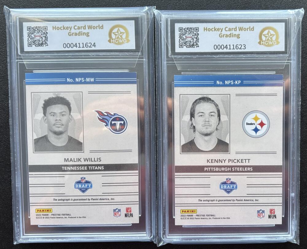 2022 Prestige NFL Passport Signatures Complete Graded HCWG Set 1-33 - Pickett ++ Image 4
