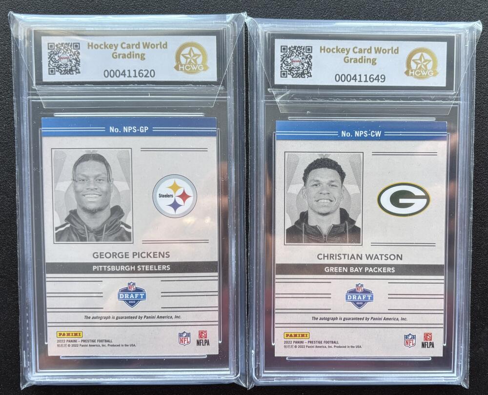 2022 Prestige NFL Passport Signatures Complete Graded HCWG Set 1-33 - Pickett ++ Image 6