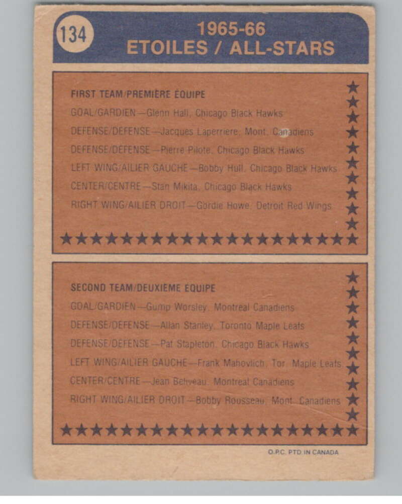 1974-75 O-Pee-Chee #134 Bill Goldsworthy AS NHL V103357 Image 2