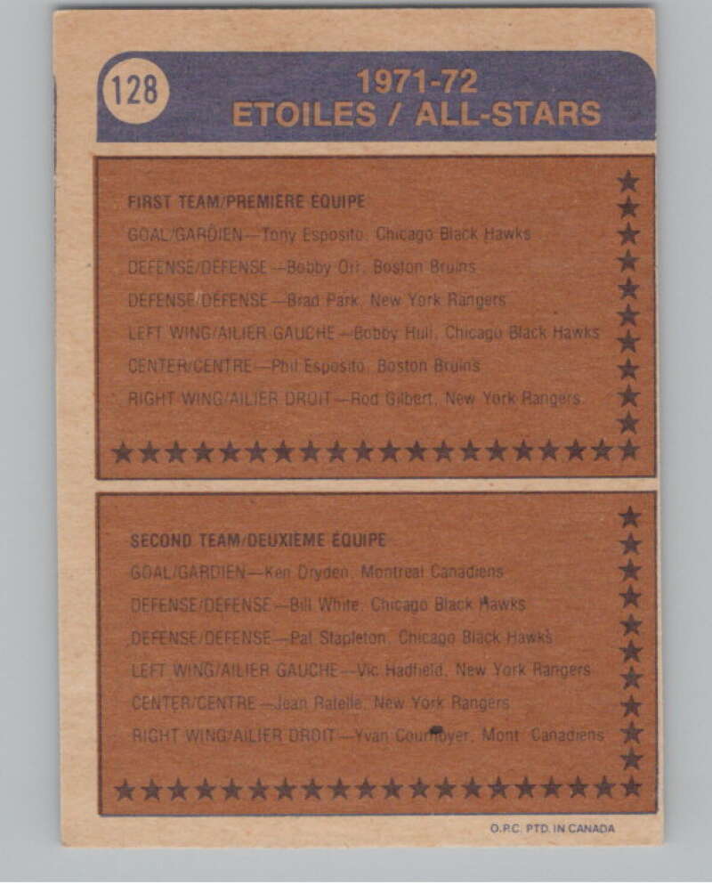 1974-75 O-Pee-Chee #128 Ken Hodge AS Boston Bruins V103579 Image 2