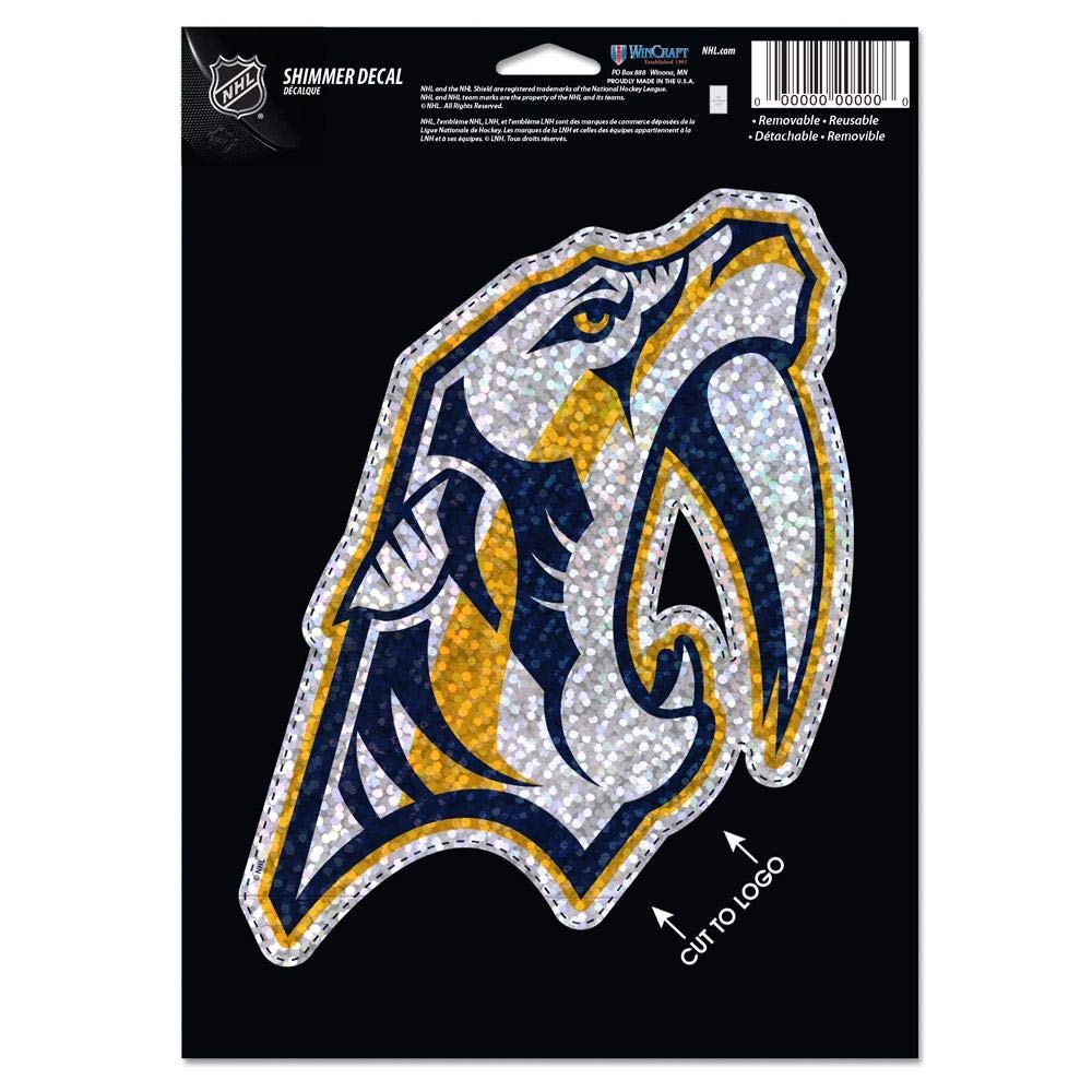 Wincraft Nashville Predators Shimmer Decal 5 by 7-Inch Hockey