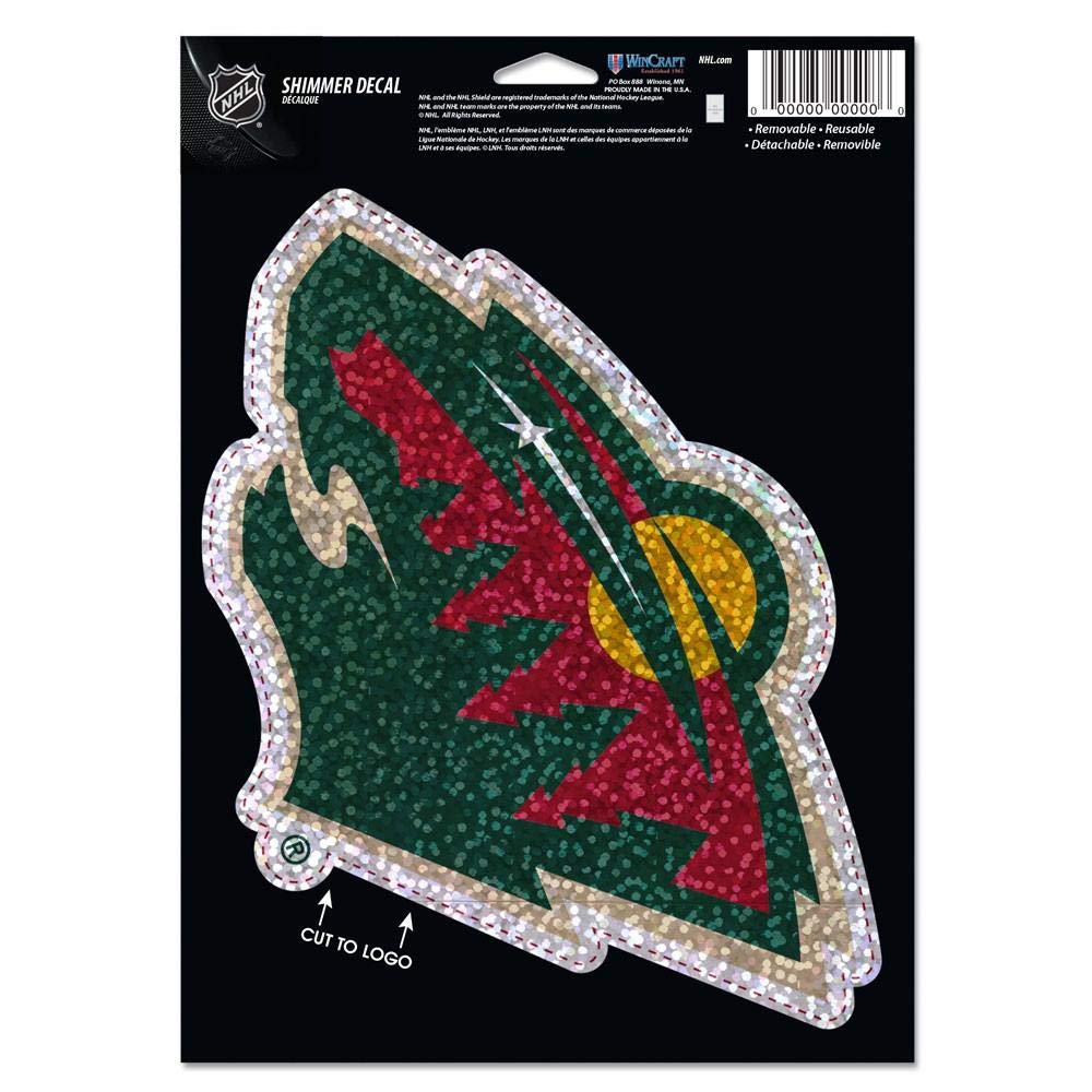 Wincraft Minnesota Wild Shimmer Decal 5 by 7-Inch Hockey