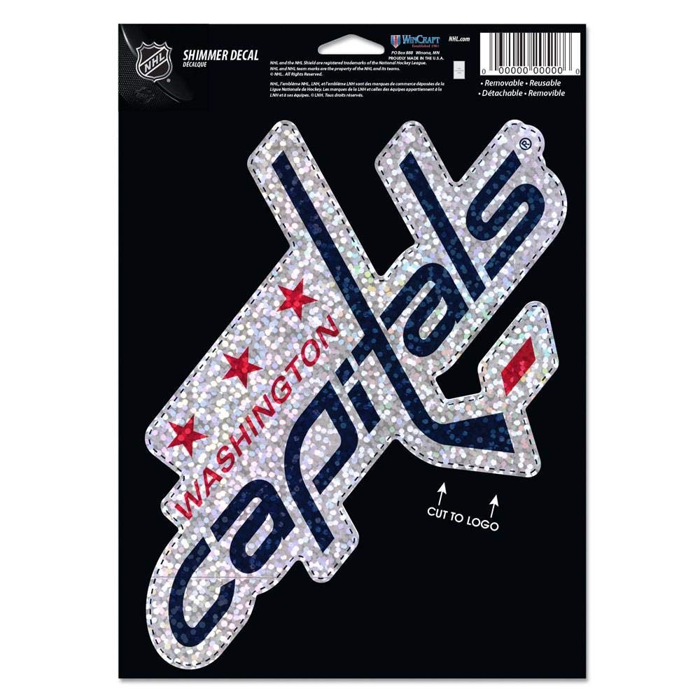 Wincraft Washington Capitals Shimmer Decal 5 by 7-Inch Hockey