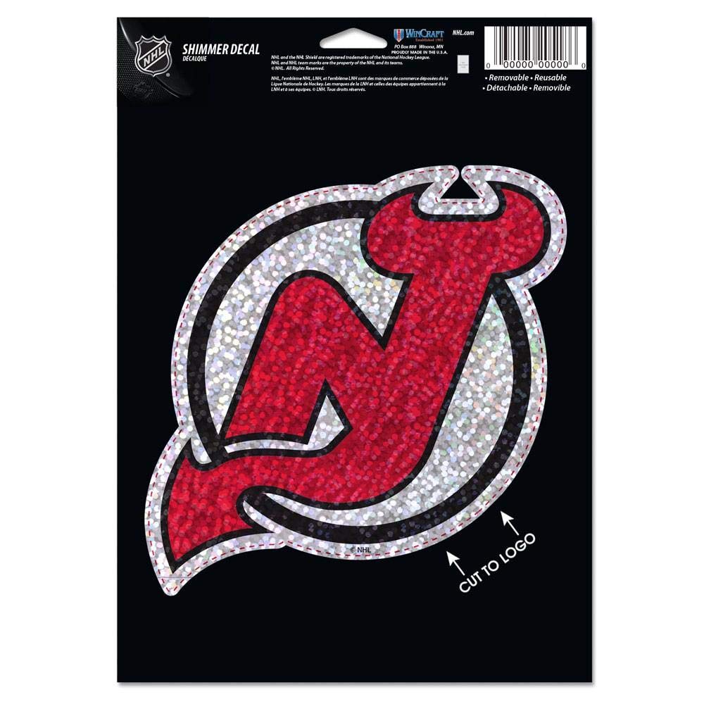 Wincraft New Jersey Devils Shimmer Decal 5 by 7-Inch Hockey