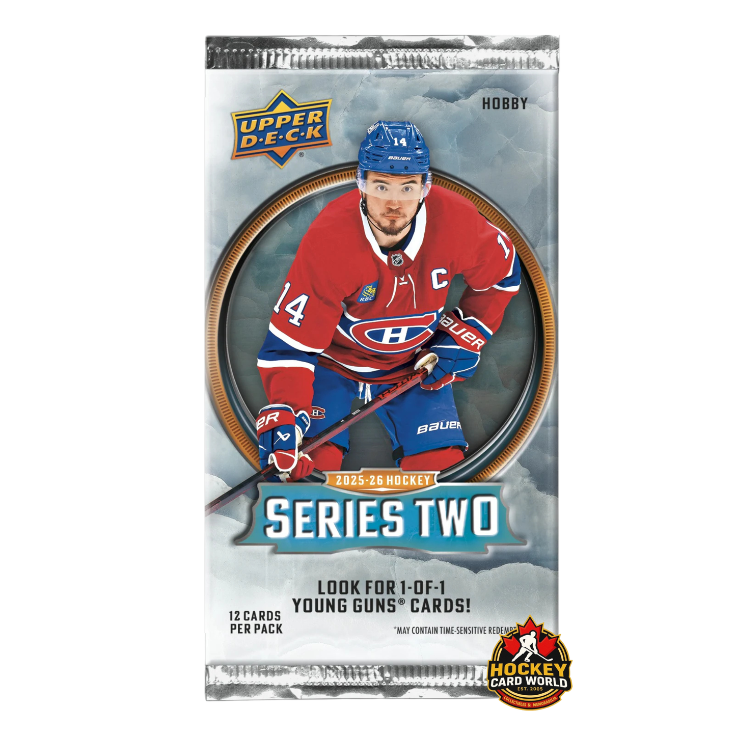 2025-26 Upper Deck Series 2 Hockey Hobby PACK - 12 cards Per Pack