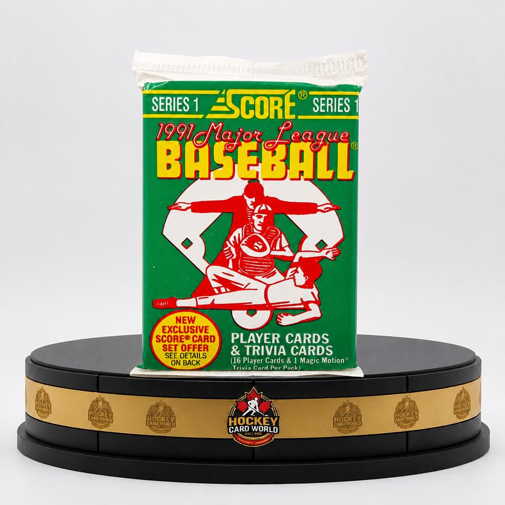 1991 Score Series 1 Baseball Sealed Single Pack - 16 Card Pack