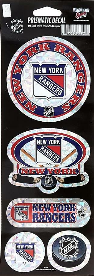 Wincraft NHL New York Rangers Prismatic Decal, 4-Inchx11-Inch