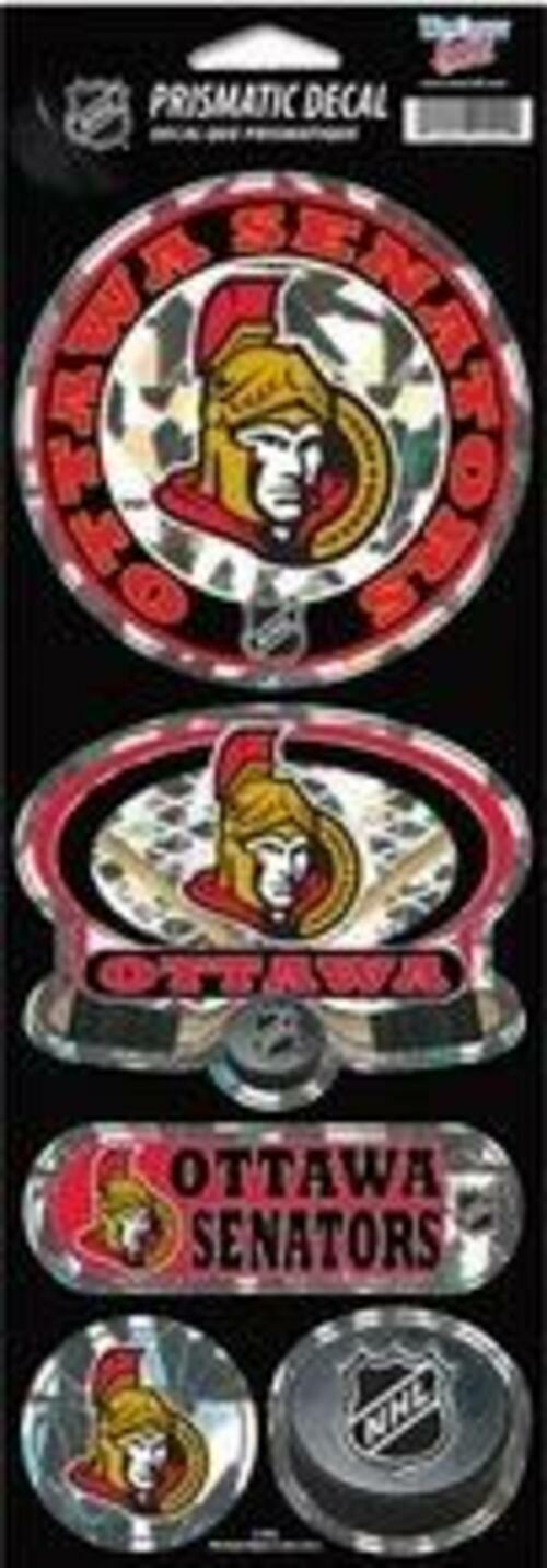 Wincraft NHL Ottawa Senators Prismatic Decal, 4-Inchx11-Inch